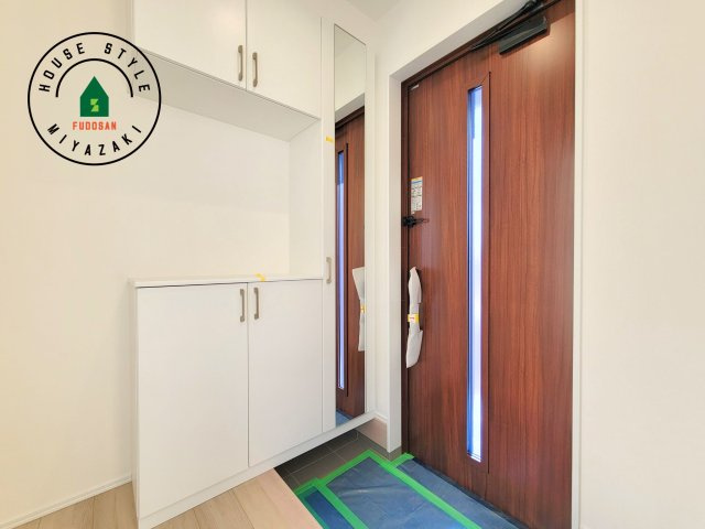 FelidiaGarden　宮崎市郡司分(2号棟）のセキュリティ|モニター付きインターホン。