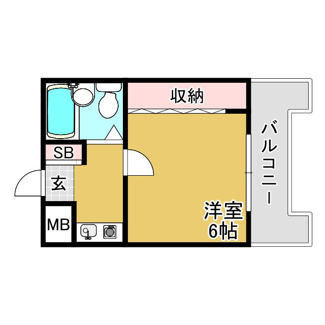 神戸市兵庫区水木通９丁目の賃貸マンションの間取り|間取り