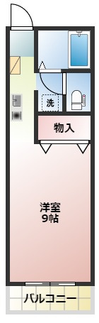 【間取り】 | フィネス今治 | １Kのお部屋です