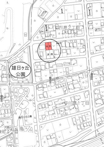 4区画分譲地　中川原2丁目　B区画の地図