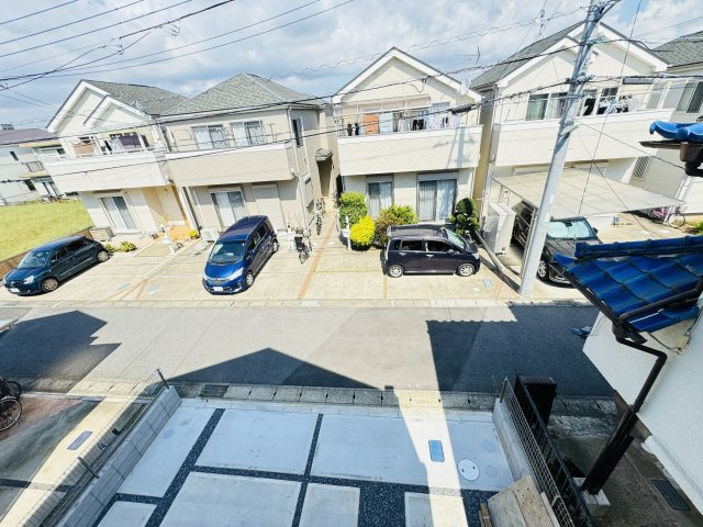 松戸市五香２丁目新築戸建【高木第二小学校：8分】の展望|バルコニーより道路側眺望