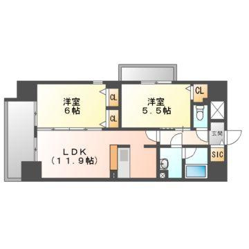 セントラルアヴェニュー田町の間取り