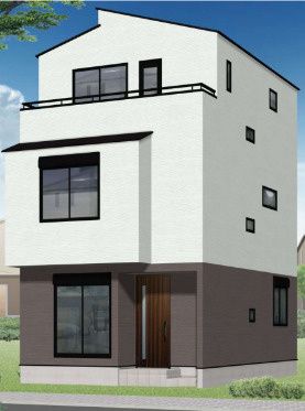 江戸川区平井１丁目新築戸建の外観パース