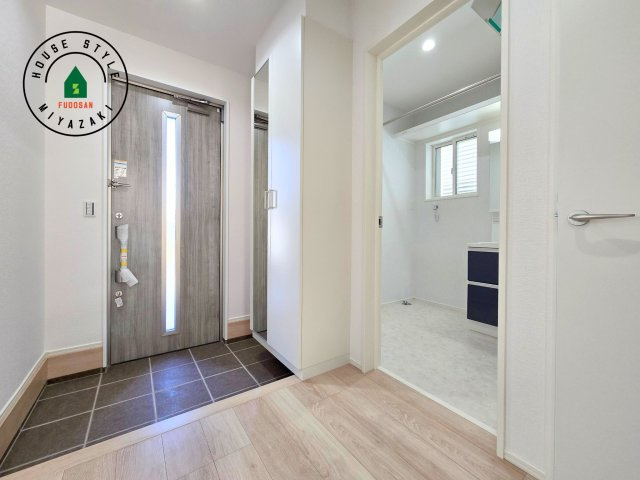 宮崎市田野町井倉モデル（4号棟）の防犯設備|二重ロックでしっかり防犯対策ができます。