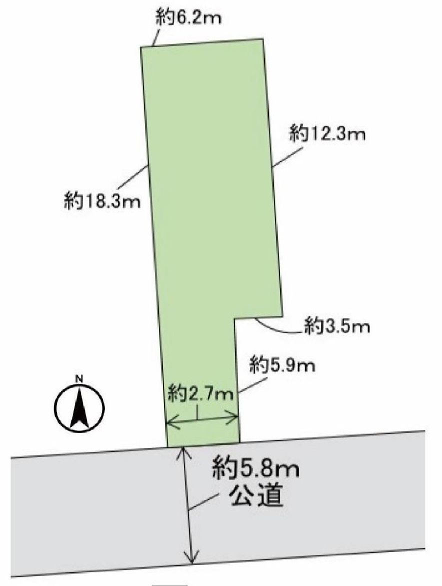高崎市砂賀町　中古住宅の区画図