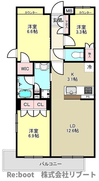 サステナブランシェ本行徳の間取り