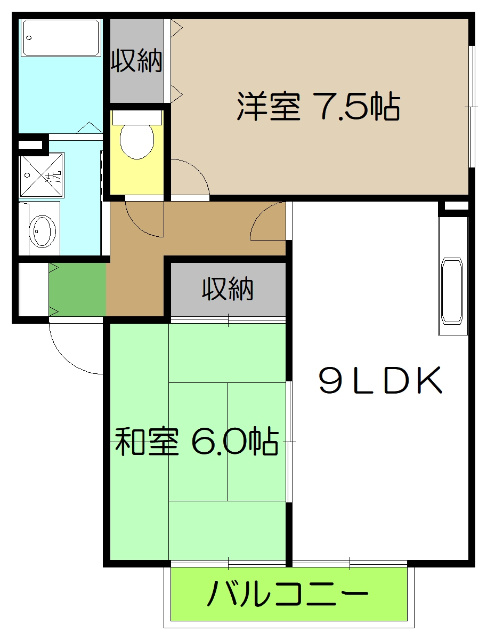 コンフォールチカミA棟の間取り