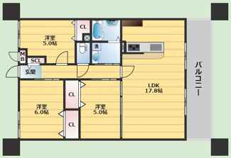 【間取り】 | ペンギンズマンション箕面新稲