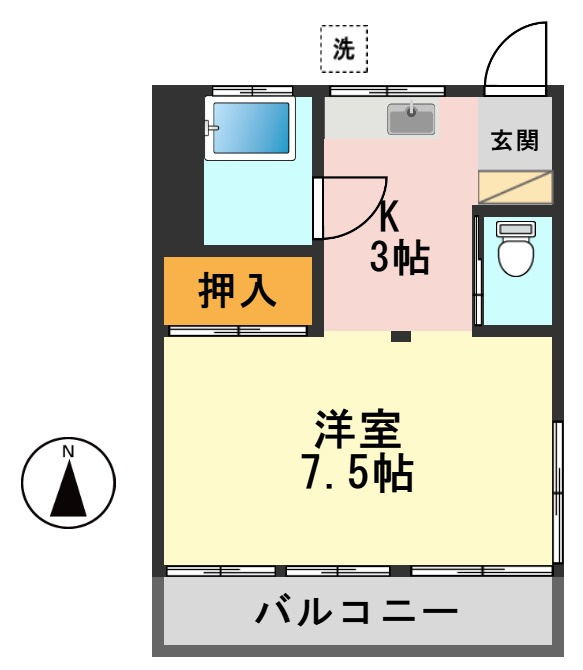 正和コーポの間取り