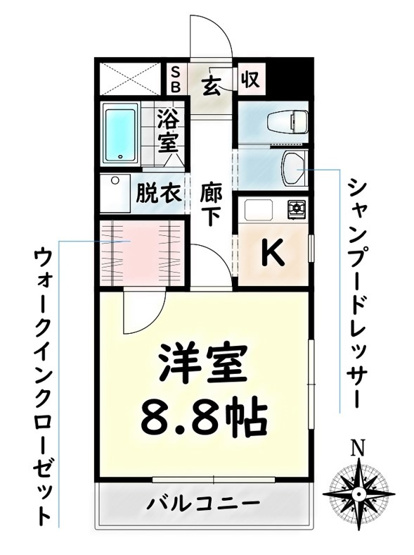 【間取り】 | プランドール桜台【名古屋市賃貸・オートロック】