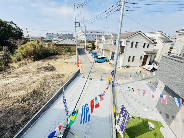 松戸市栗山新築戸建（矢切32期）の展望|バルコニーより道路側眺望