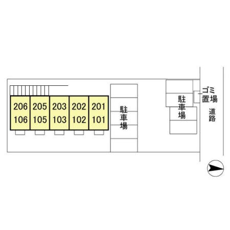 フローラ春日の区画図