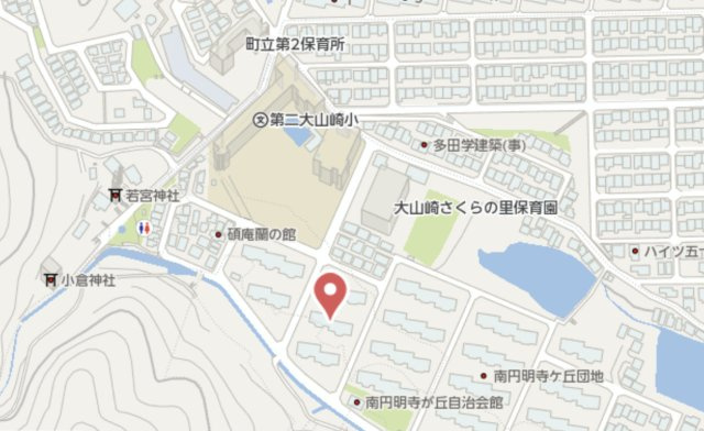 南円明寺ヶ丘団地16棟　1階の地図