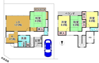 【間取り】 | 大津市朝日2丁目15-10　中古戸建