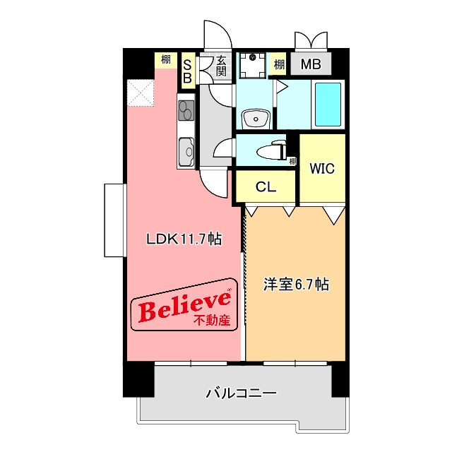ベスタ櫛原の間取り