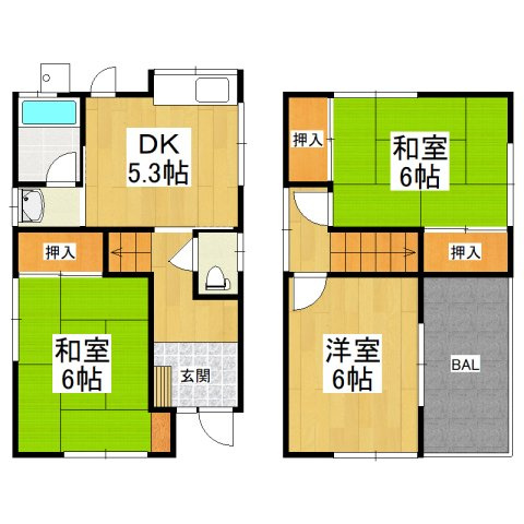 【間取り】 | 堺市美原区南余部274-9戸建