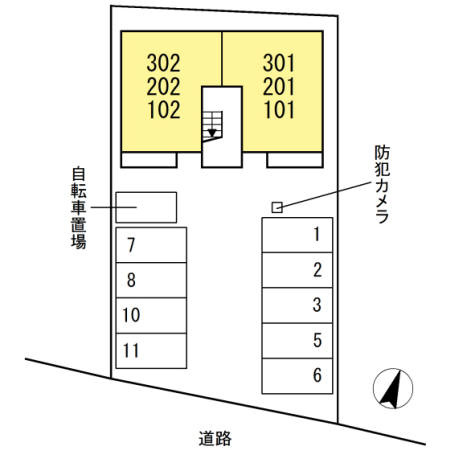 ファームヴィレッジ三番館の区画図