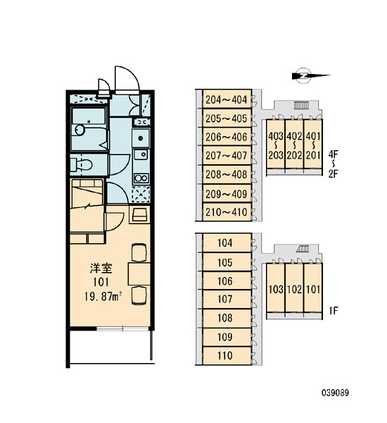 レオパレス沼南7の区画図|画像3