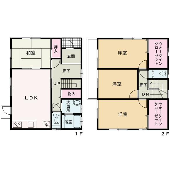 日高郡日高町大字原谷の中古一戸建の間取り