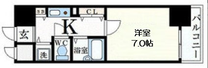 【間取り】 | プレサンス中之島公園南