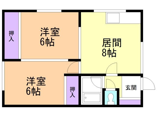 コーポエスポアールの間取り