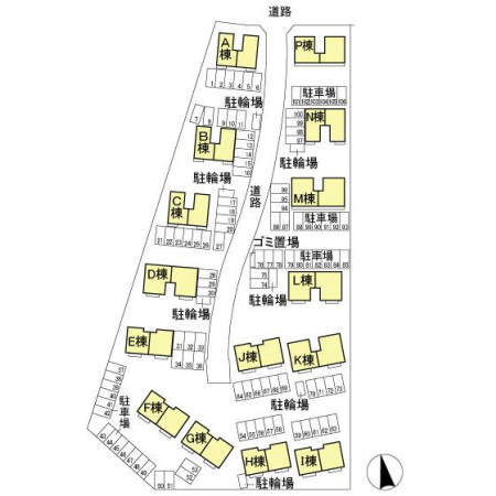 リビングタウンみどりのPの区画図