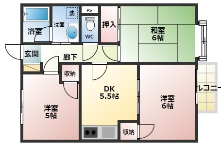 【間取り】 | サンハイツ錦織