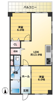 【間取り】 | 宝塚第三バイオレット