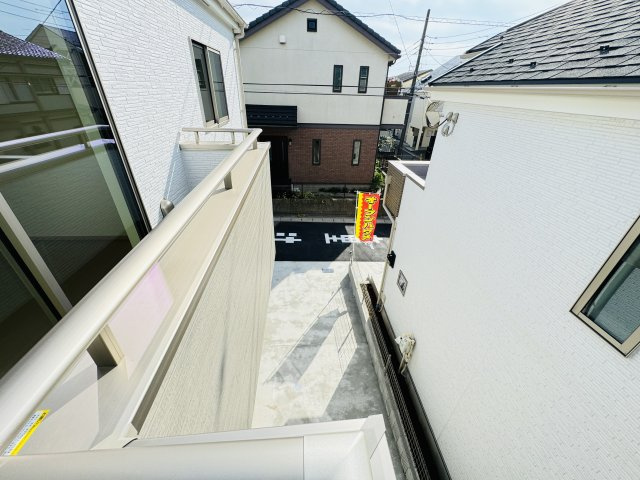 松戸市五香４丁目新築戸建【高木第二小学校：2分】の展望|バルコニーより道路側眺望
