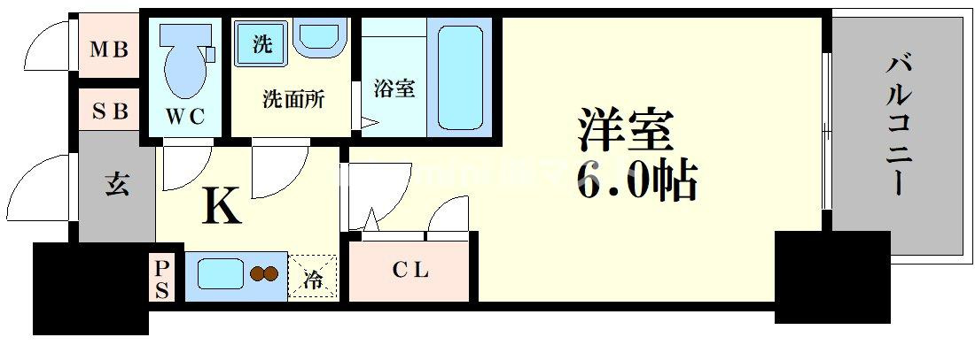 エスリードレジデンス本町パークフロントの間取り