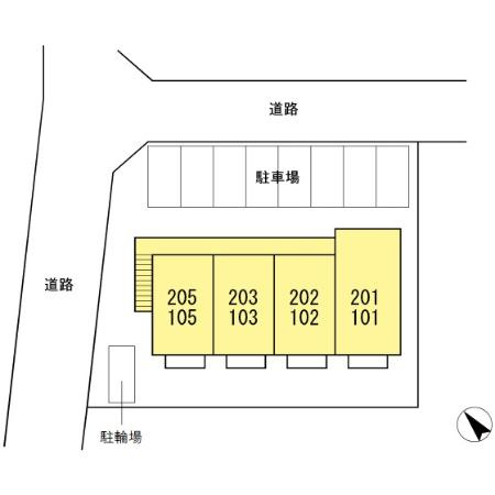 クールハイツⅡの区画図