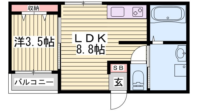 パレシェ－ヌデクールⅢの間取り