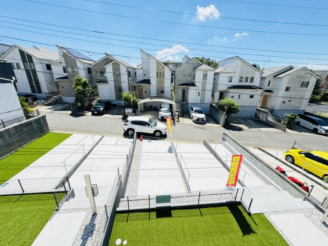 松戸市河原塚新築戸建【河原塚小学校：5分】の展望|バルコニーより道路側眺望