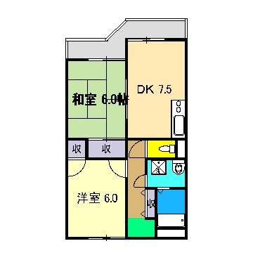 コーポライムグリーンの間取り