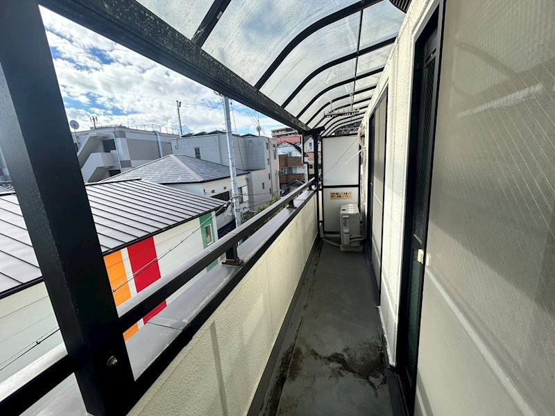 グレイスハイム大同のバルコニー|外からの目が気にならないバルコニーで洗濯物が干せます