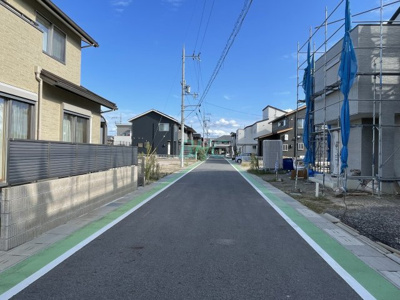 【前面道路含む現地写真】 | 草津市西渋川２丁目分譲地22号地