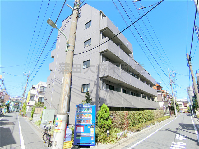 ルーブル東蒲田弐番館の外観|2009年2月築　RC鉄筋コンクリート造地上6階建て1K～2DK総戸数59戸
東京都大田区大森中3丁目　京浜急行本線梅屋敷駅最寄り徒歩6分、京急蒲田駅徒歩12分