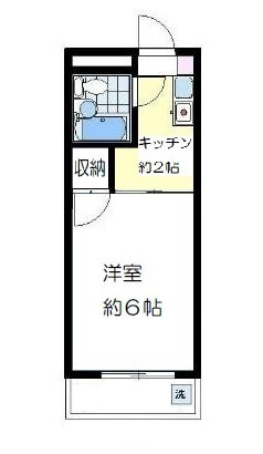 【間取り】 | ハイタウン駒沢公園 | 1K／16.50㎡【ハイタウン駒沢公園】