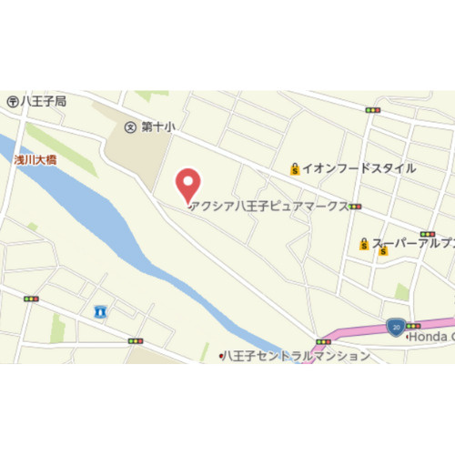 祝：成約済み　アクシア八王子ピュアマークス　八王子市　中古マンションの地図|～仲介手数料無料☆八王子ひなた不動産～アクシア八王子ピュアマークス