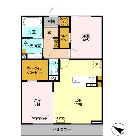テラス市川高谷の間取り