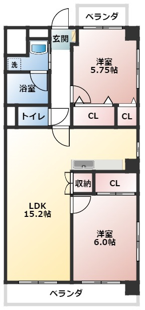 レージュ栄の間取り