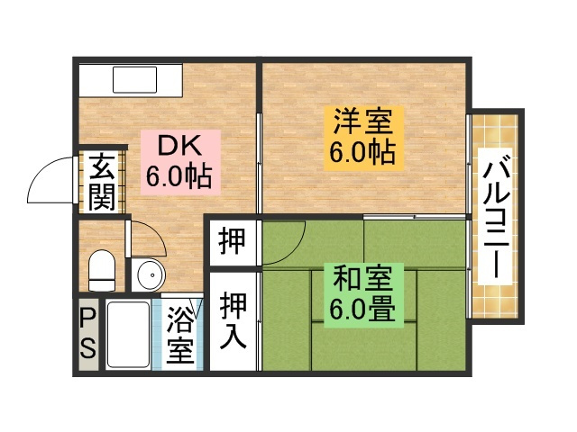 【間取り】 | 野守ハイツ