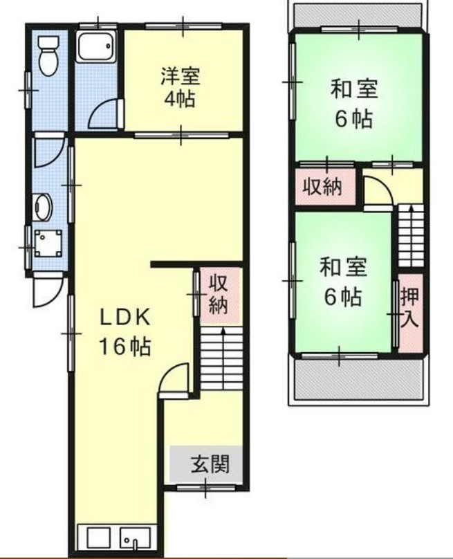 城垣町テラスの間取り