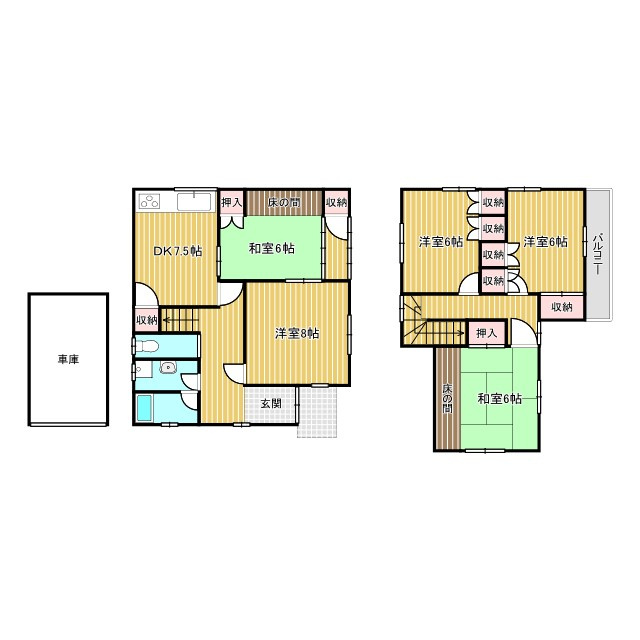 奈良市藤ノ木台4丁目戸建ての間取り
