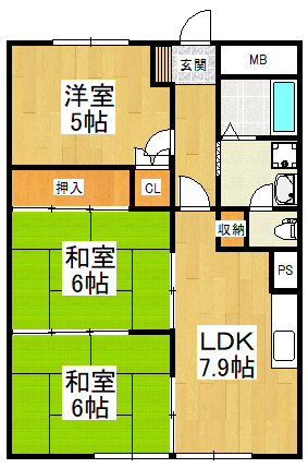 【間取り】 | 狭山ハウス1号棟