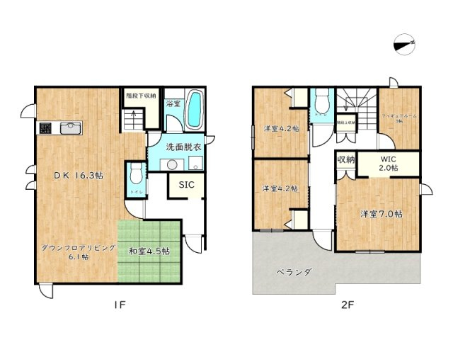 姫路市継/中古戸建の間取り
