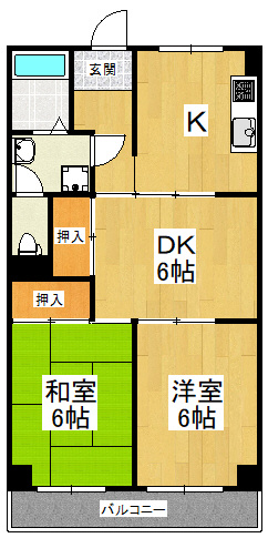 【間取り】 | 北野田大発マンション