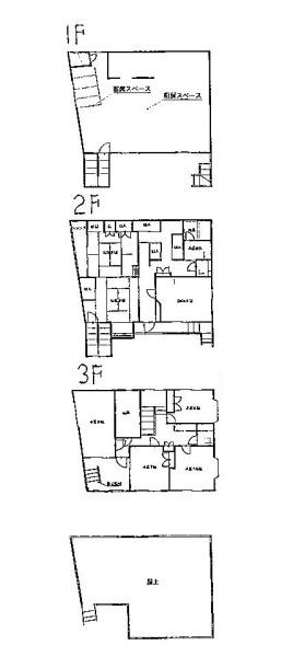 和歌山市市小路　店舗付住宅の間取り