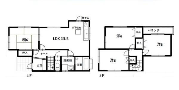 岩出市山田　中古戸建の間取り