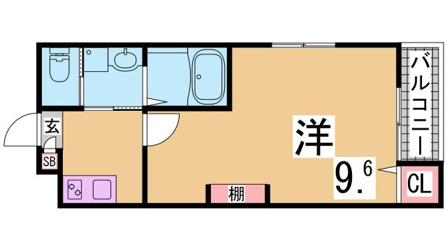 神戸市須磨区妙法寺字道正川のアパートの間取り